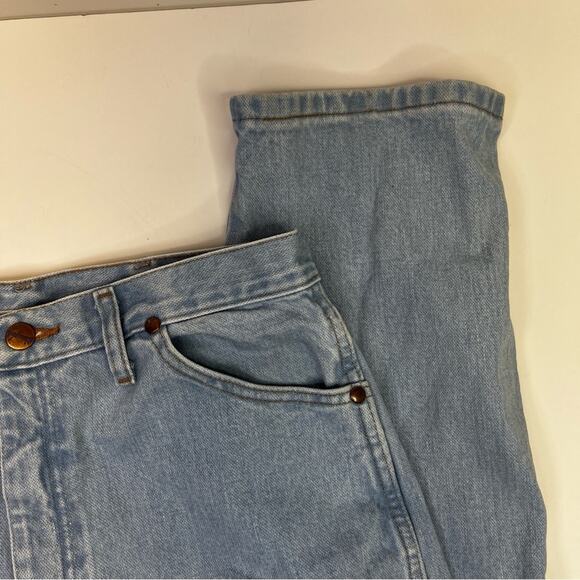 Wrangler Slim Fit Cowboy Cut Denim jeans light wash - 13 x 34 - Picture 7 of 11